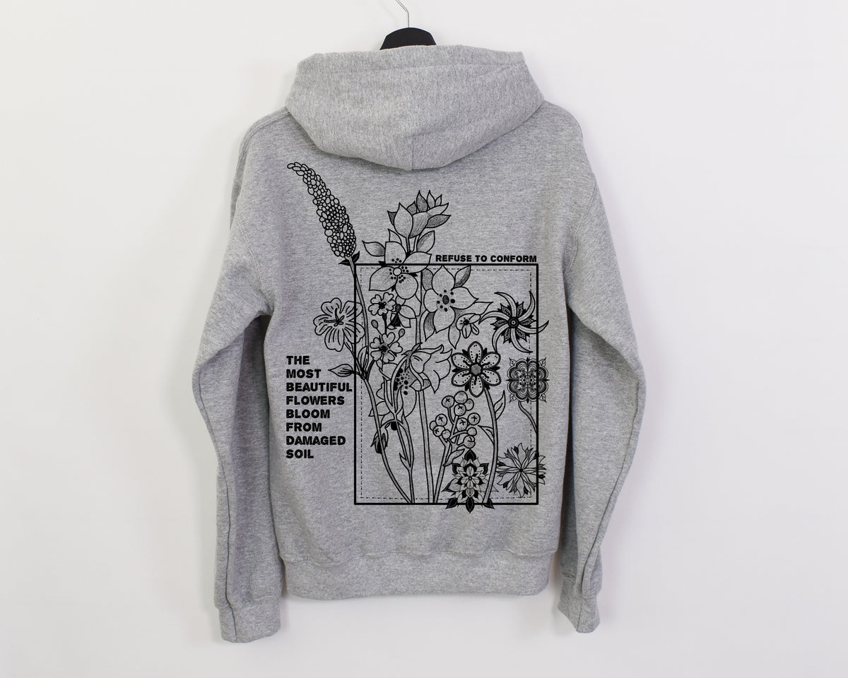 Lightweight Flowers Hoodie by Refuse to Conform Clothing, product image 1