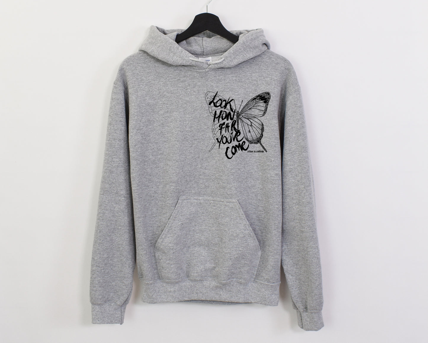 Lightweight Look How Far You've Come Hoodie by Refuse to Conform Clothing, product image 2