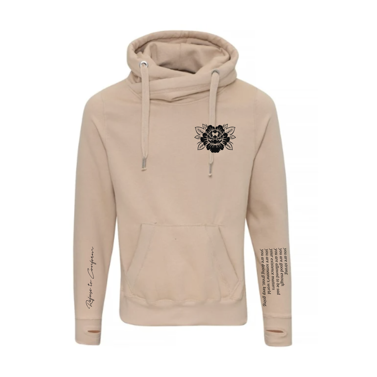 DAILY REMINDER THUMB HOLE HOODIE