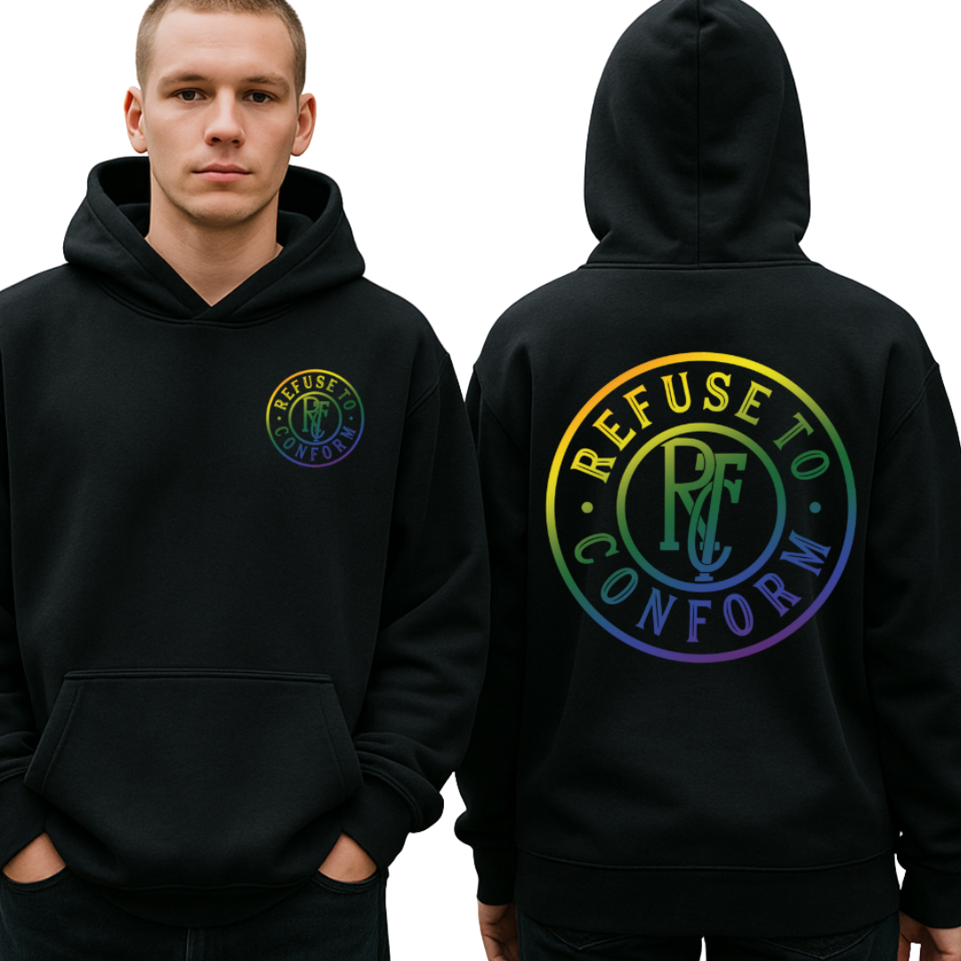 RAINBOW CIRCULAR ULTRA-HEAVY HOODIE