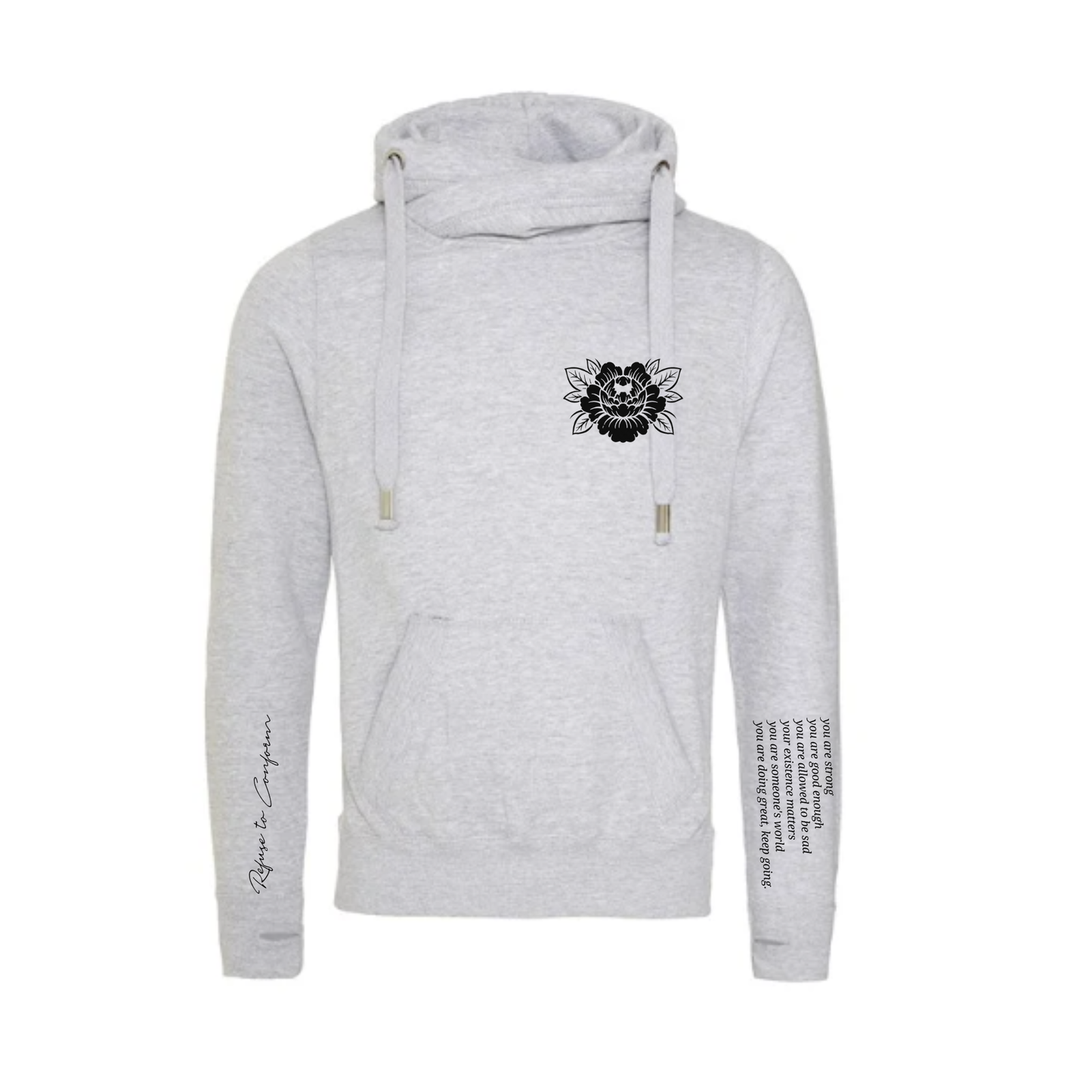 DAILY REMINDER THUMB HOLE HOODIE