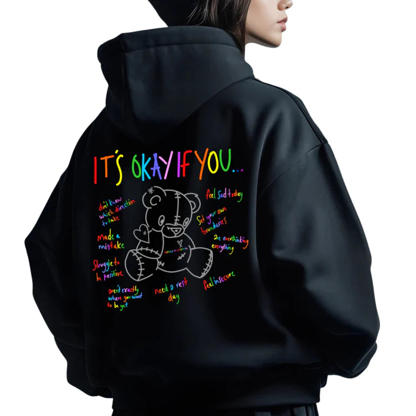 SMALL DELUXE RAINBOW TEDDY ULTRA-HEAVY HOODIE
