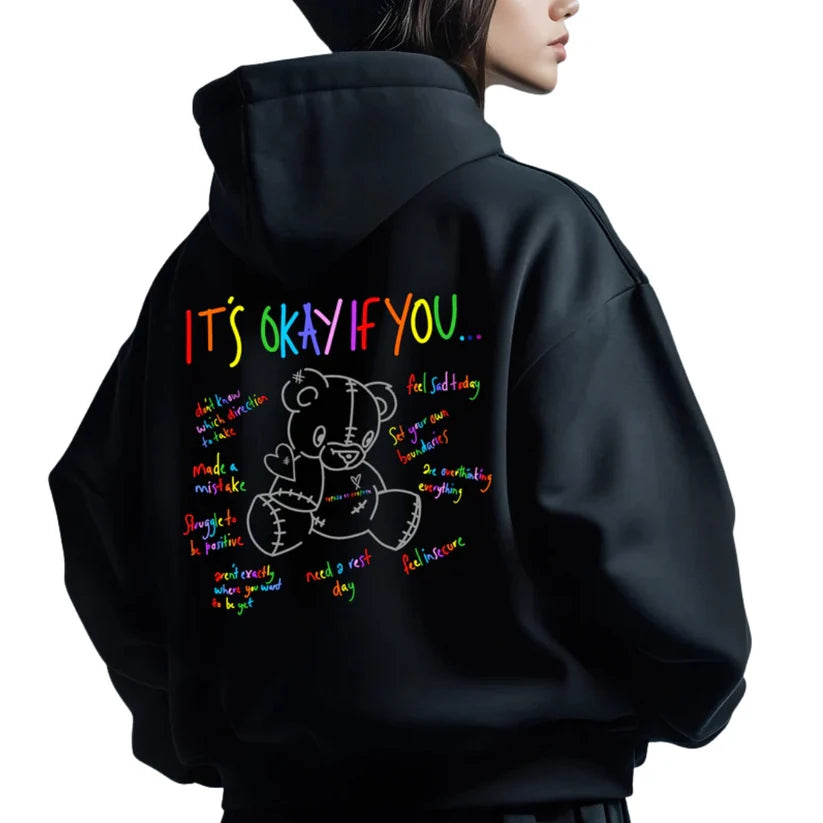 SLIGHT IMPERFECTION DELUXE RAINBOW TEDDY ULTRA-HEAVY HOODIE SIZE EXTRA LARGE