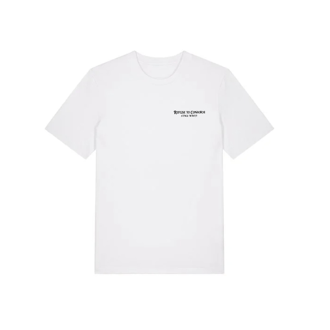 WHITE STAPLE TEE