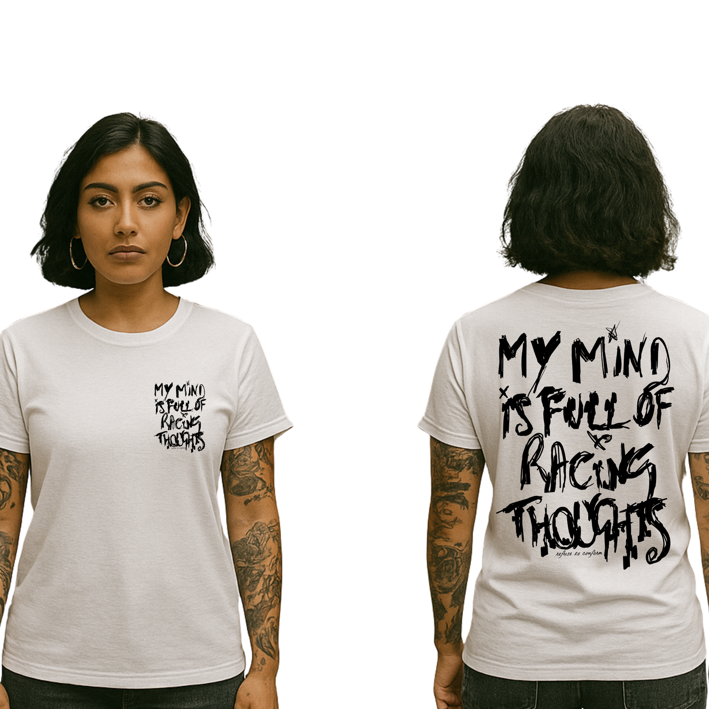 MY MIND IS FULL OF RACING THOUGHTS TEE