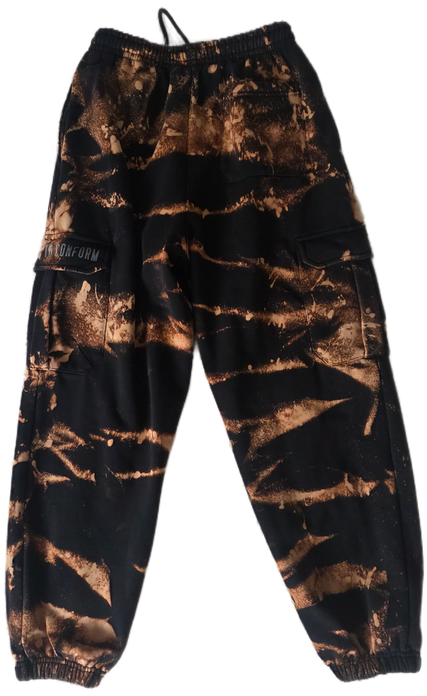BURNT SHADOW HAND DYED ULTRA-HEAVY CARGO JOGGERS SIZE MEDIUM