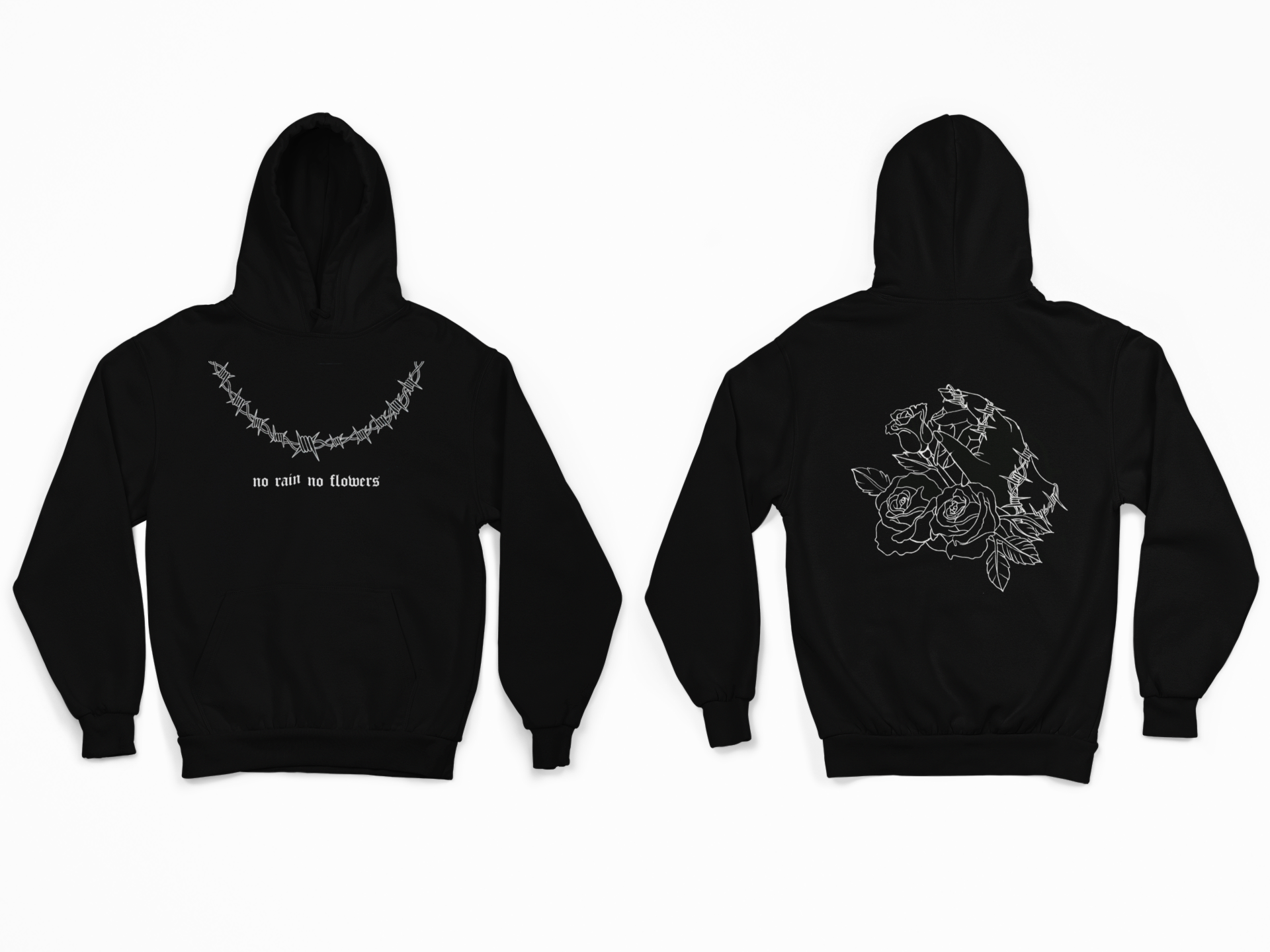 No rain no flowers discount hoodie