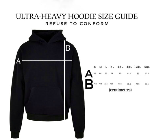 BLACK CHECK ON YOUR HAPPY FRIENDS TOO ULTRA-HEAVY HOODIE