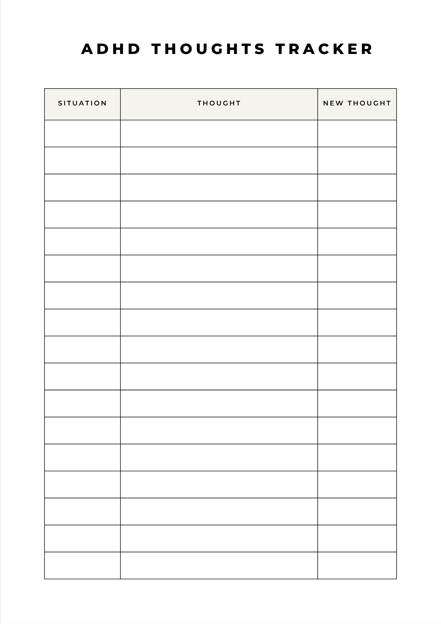 DIGITAL PRINTABLE ADHD JOURNAL - INSTANT DOWNLOAD