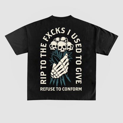 Rip To The Fxcks I Used To Give Tee by Refuse to Conform Clothing, product image 3