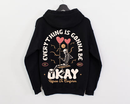 Lightweight Everything Is Gonna Be Okay Hoodie by Refuse to Conform Clothing, product image 2