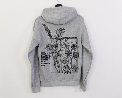 Lightweight Flowers Hoodie by Refuse to Conform Clothing, product image 1