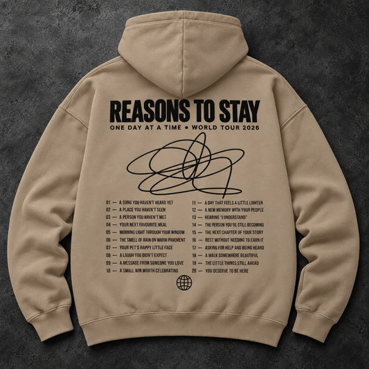 Brown Savana hoodie with black back print