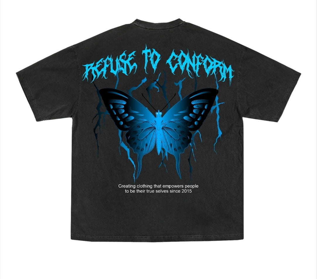 BLACK BUTTERFLY TEE