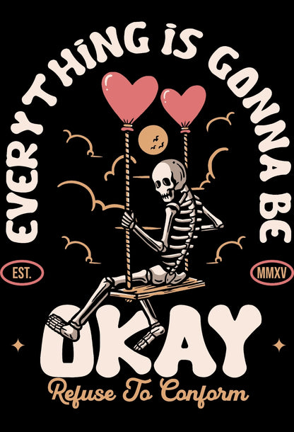 Everything Is Gonna Be Okay Ultra-Heavy Hoodie by Refuse to Conform Clothing, product image 3