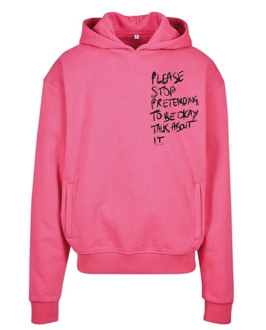 DELUXE PINK TALK ABOUT IT ULTRA-HEAVY HOODIE