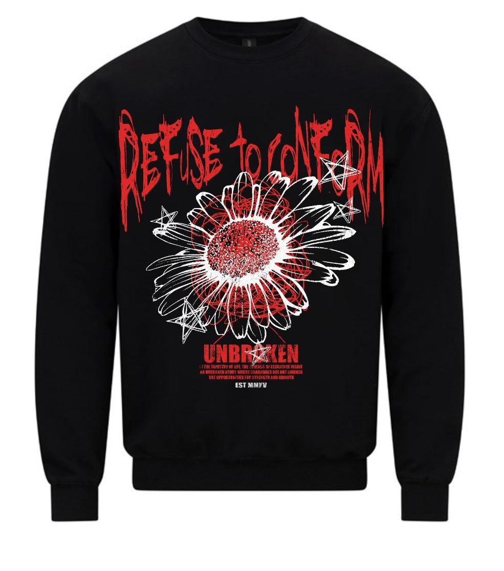 BLACK UNBROKEN SWEATSHIRT