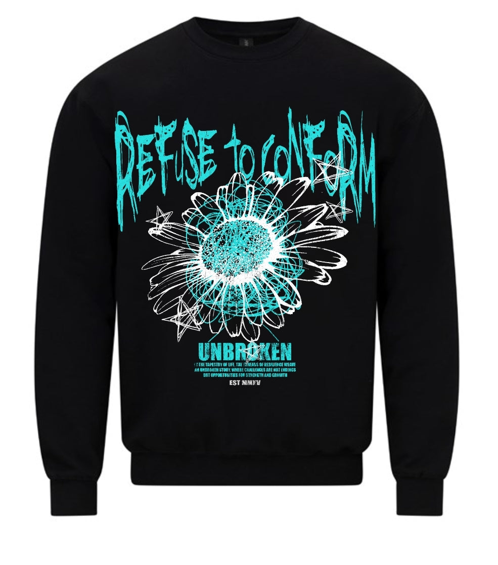 BLACK UNBROKEN SWEATSHIRT