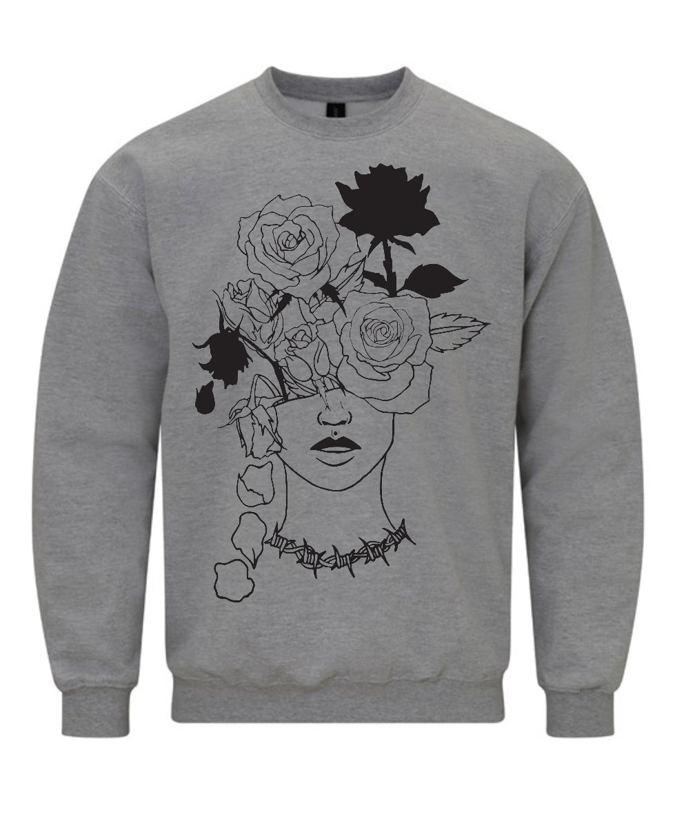 GREY BEAUTIFUL CHAOS SWEATSHIRT