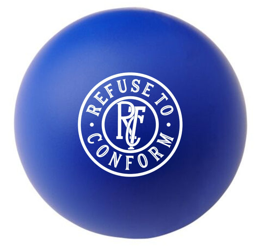 BLUE CIRCULAR LOGO STRESS BALL