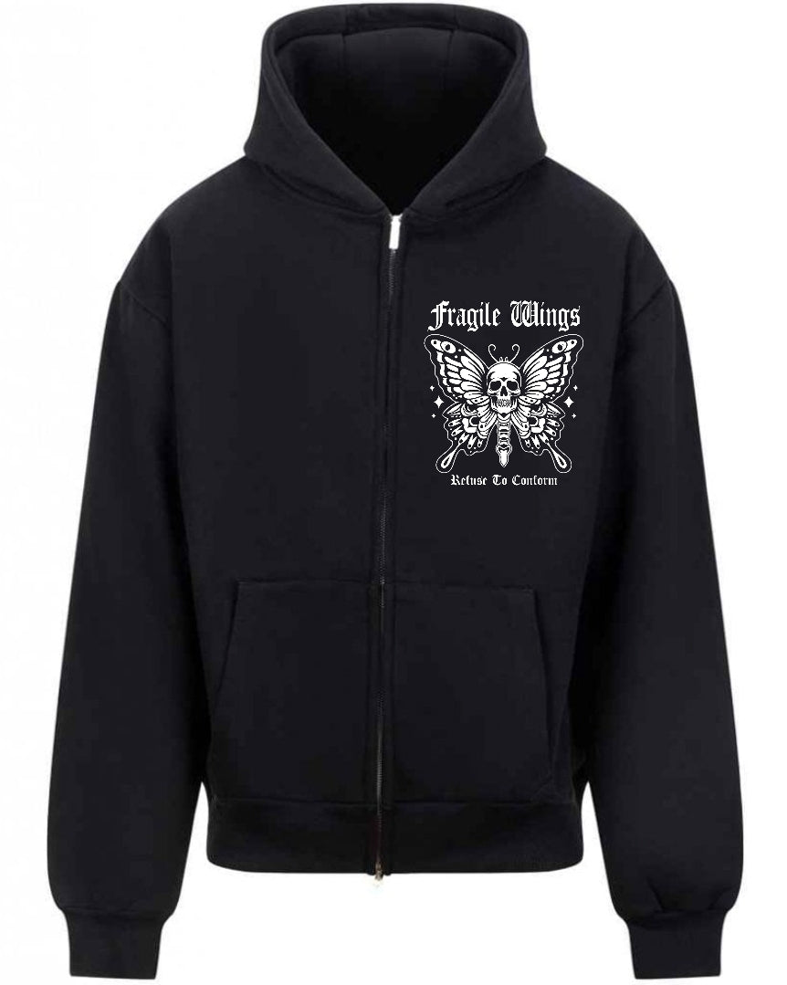 FRAGILE WINGS HEAVYWEIGHT DOUBLE ZIP ZOODIE