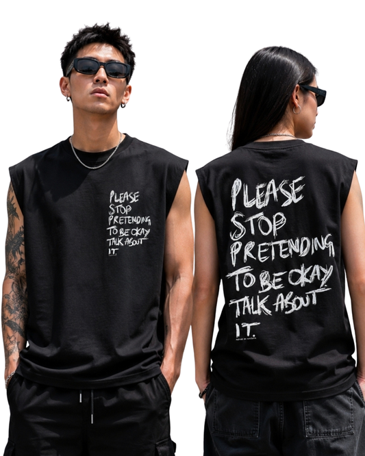 TALK ABOUT IT SLASHED VEST