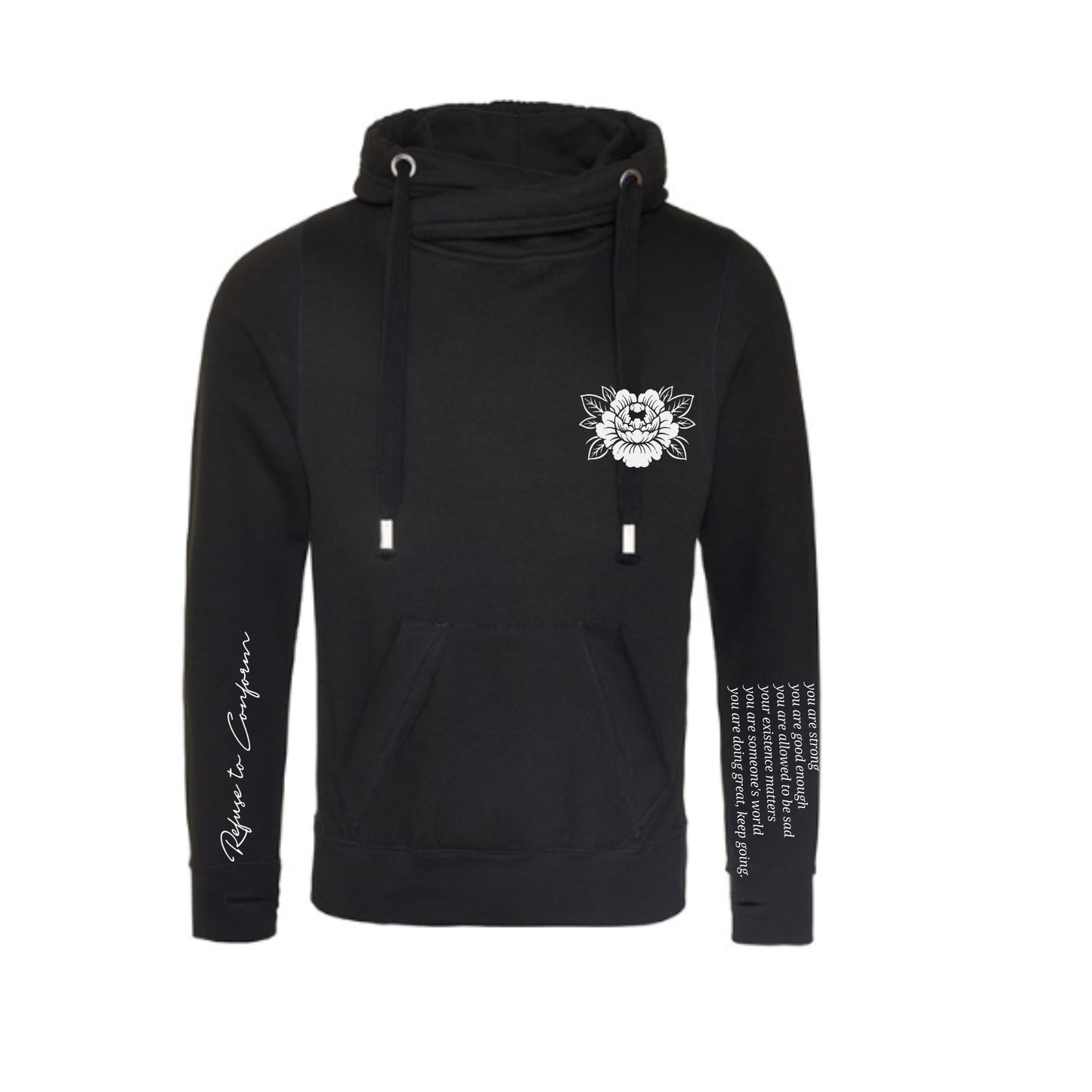 DAILY REMINDER THUMB HOLE HOODIE