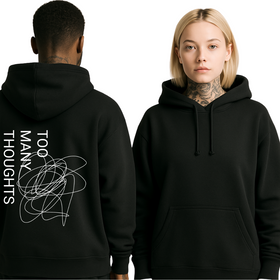 Lightweight Too Many Thoughts Hoodie by Refuse to Conform Clothing, product image 1