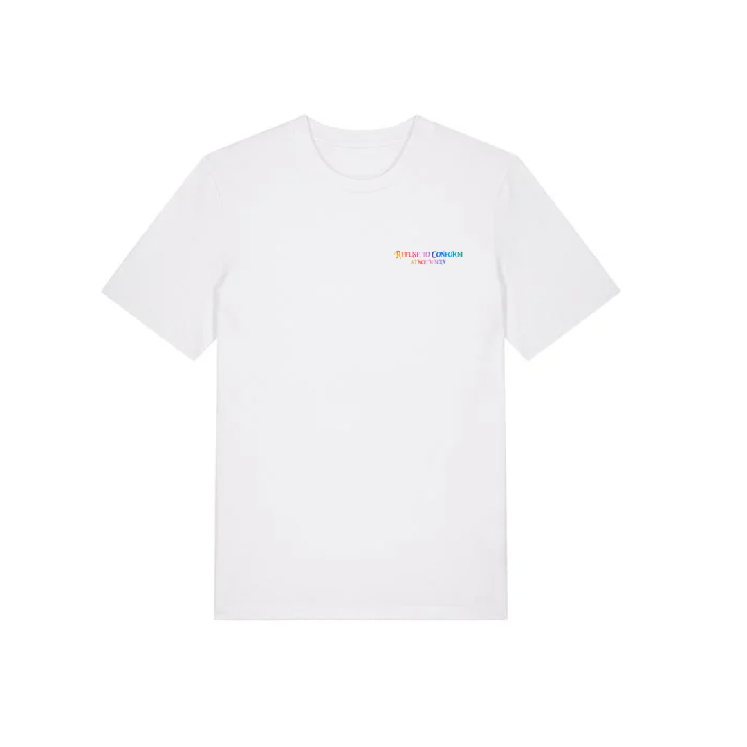 WHITE STAPLE TEE