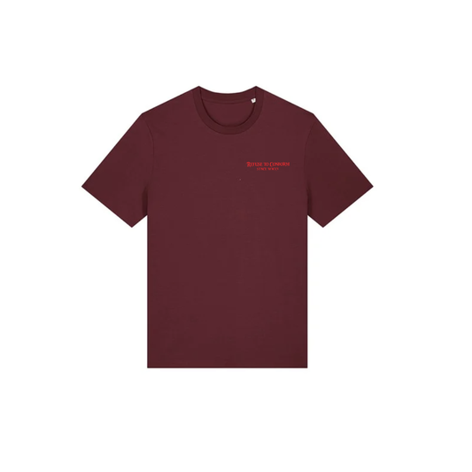 BURGUNDY STAPLE TEE