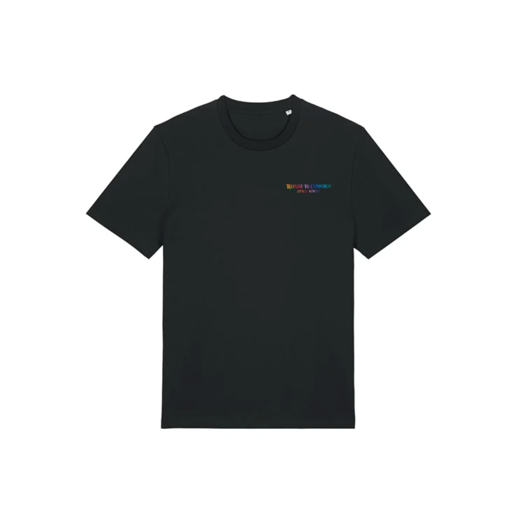 BLACK STAPLE TEE