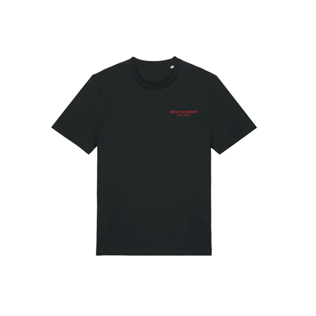 BLACK STAPLE TEE