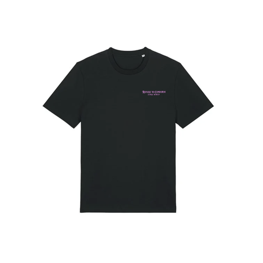 BLACK STAPLE TEE