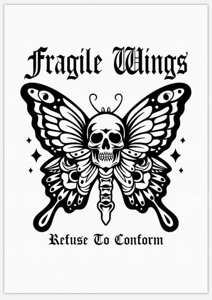 A4 Poster - Fragile Wings by Refuse to Conform Clothing, product image 2