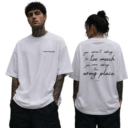 Wrong Place Oversized Boxy Tee by Refuse to Conform Clothing, product image 1