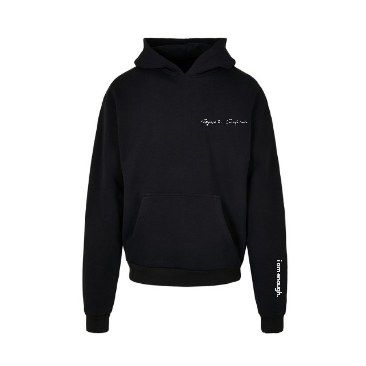 I AM ENOUGH SLEEVE PRINT ULTRA-HEAVY HOODIE
