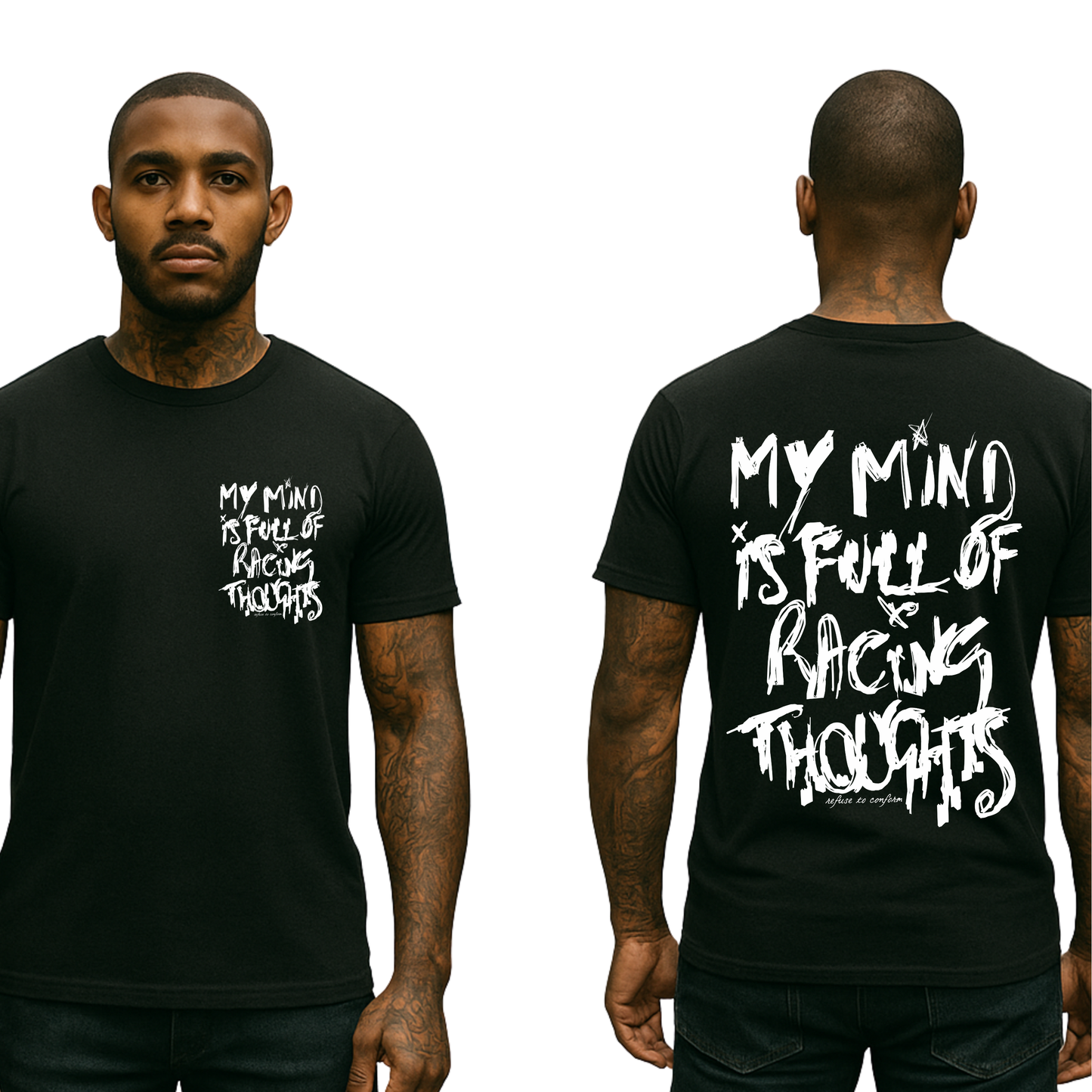 MY MIND IS FULL OF RACING THOUGHTS TEE
