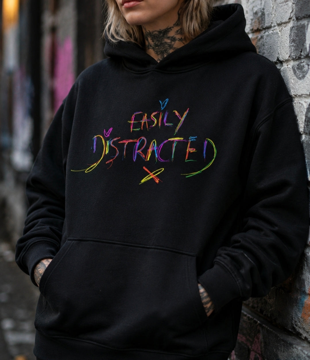 EASILY DISTRACTED ULTRA-HEAVY HOODIE
