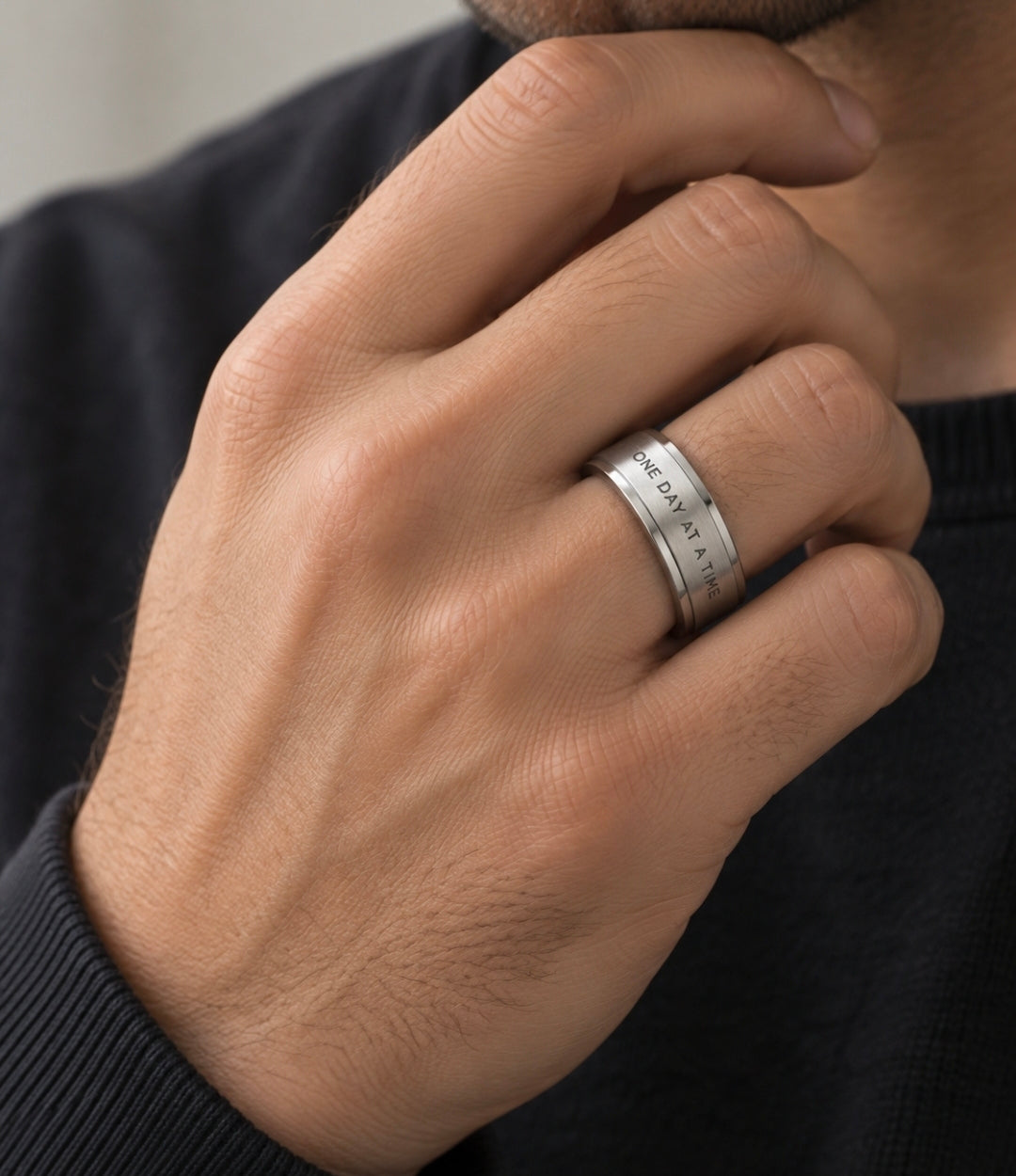ONE DAY AT A TIME SPINNER RING