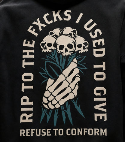 Rip To The Fxcks I Used To Give Ultra-Heavy Hoodie by Refuse to Conform Clothing, product image 6