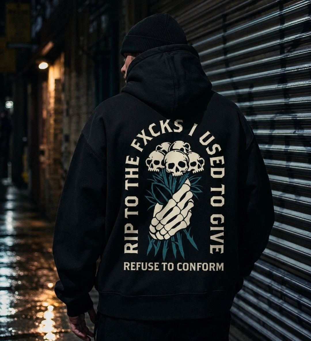 RIP TO THE FXCKS I USED TO GIVE ULTRA-HEAVY HOODIE