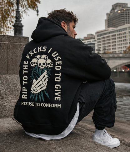Rip To The Fxcks I Used To Give Ultra-Heavy Hoodie by Refuse to Conform Clothing, product image 3