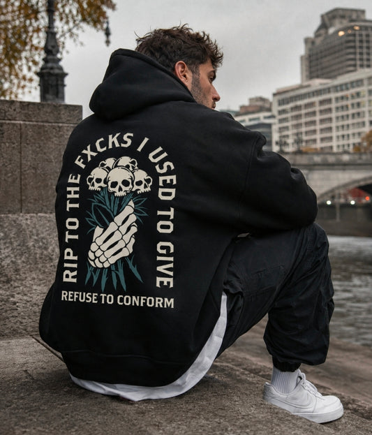 Rip To The Fxcks I Used To Give Ultra-Heavy Hoodie by Refuse to Conform Clothing, product image 3