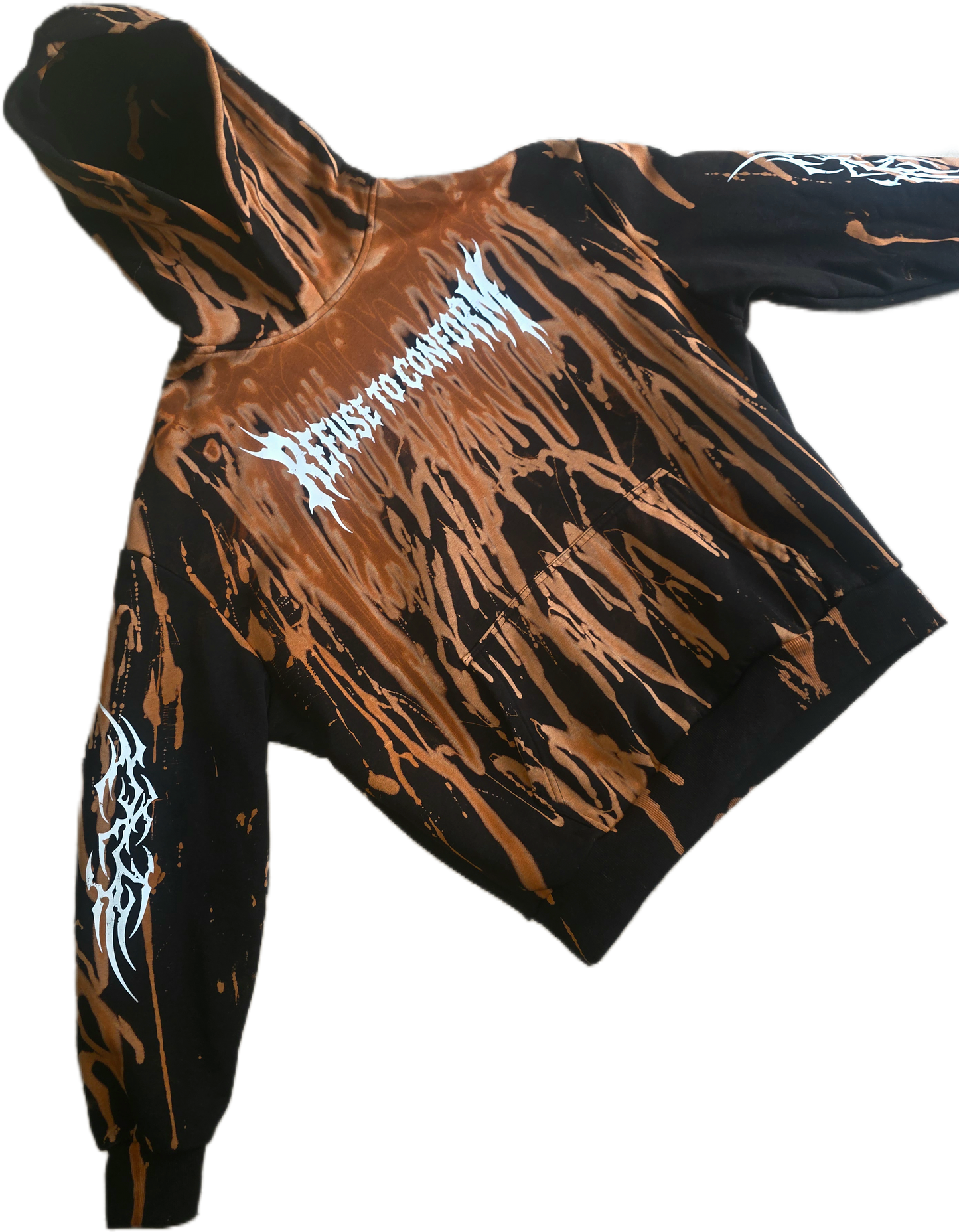 DYED DISTRESSED DELUXE ULTRA-HEAVY HOODIE SIZE LARGE