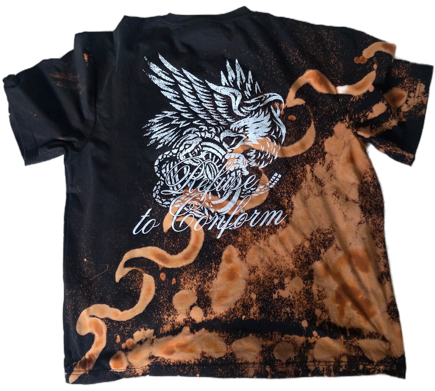 BLACK RUST HAND DYED TEE SIZE MEDIUM