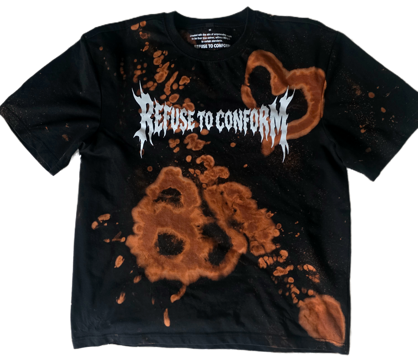 BLACK RUST HAND DYED TEE SIZE MEDIUM