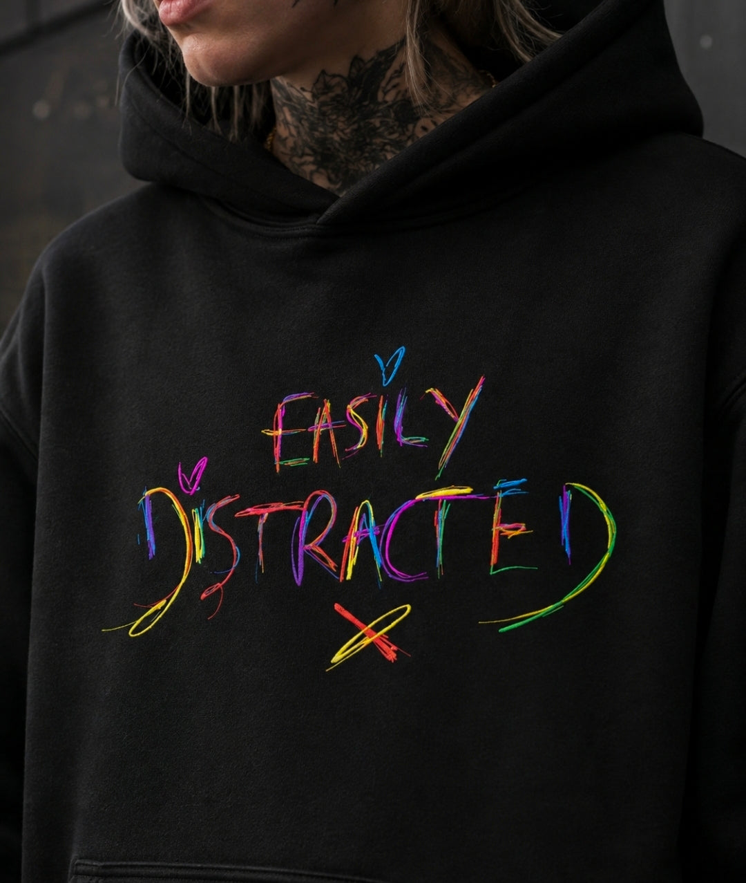 EASILY DISTRACTED ULTRA-HEAVY HOODIE