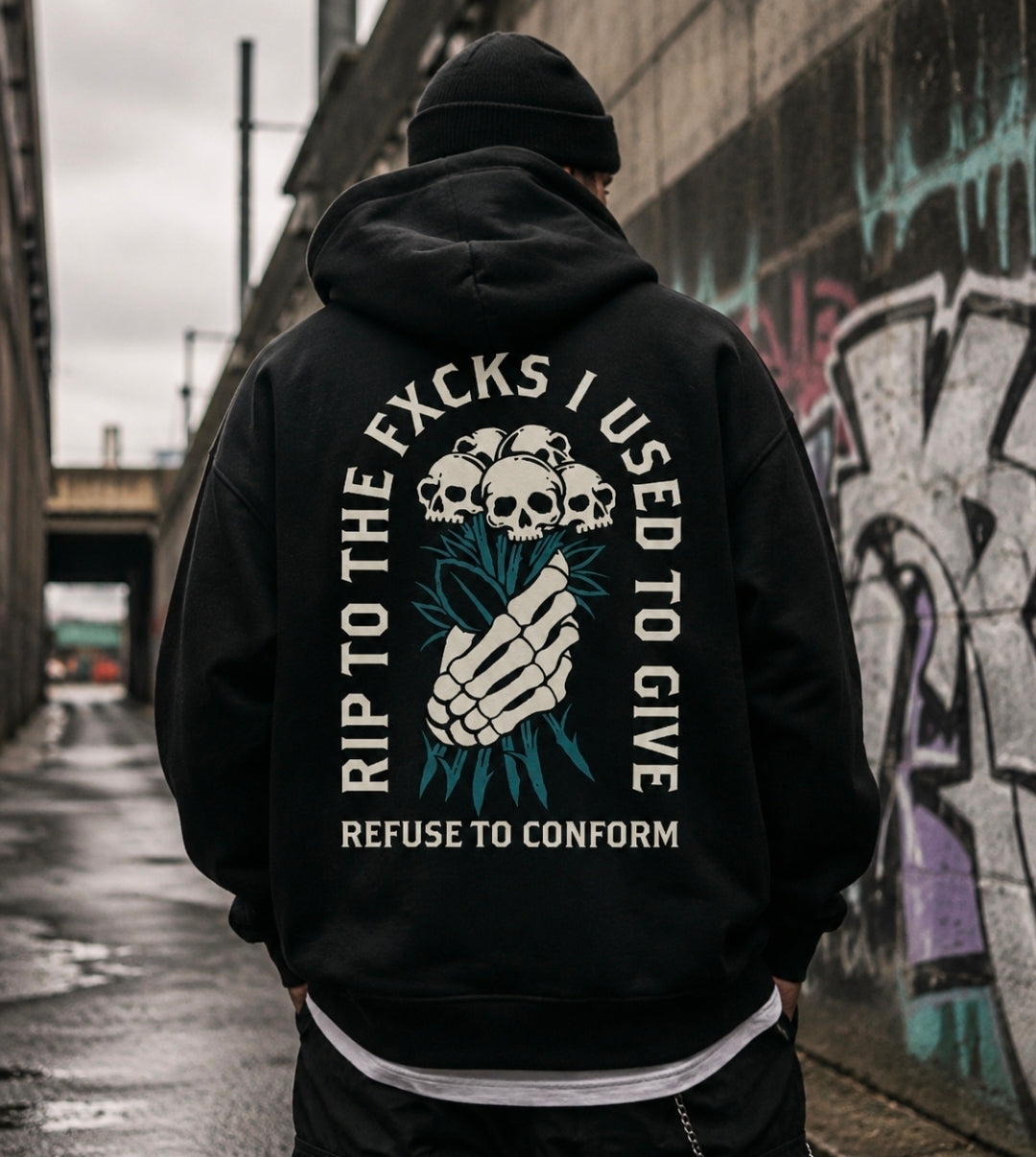 RIP TO THE FXCKS I USED TO GIVE ULTRA-HEAVY HOODIE