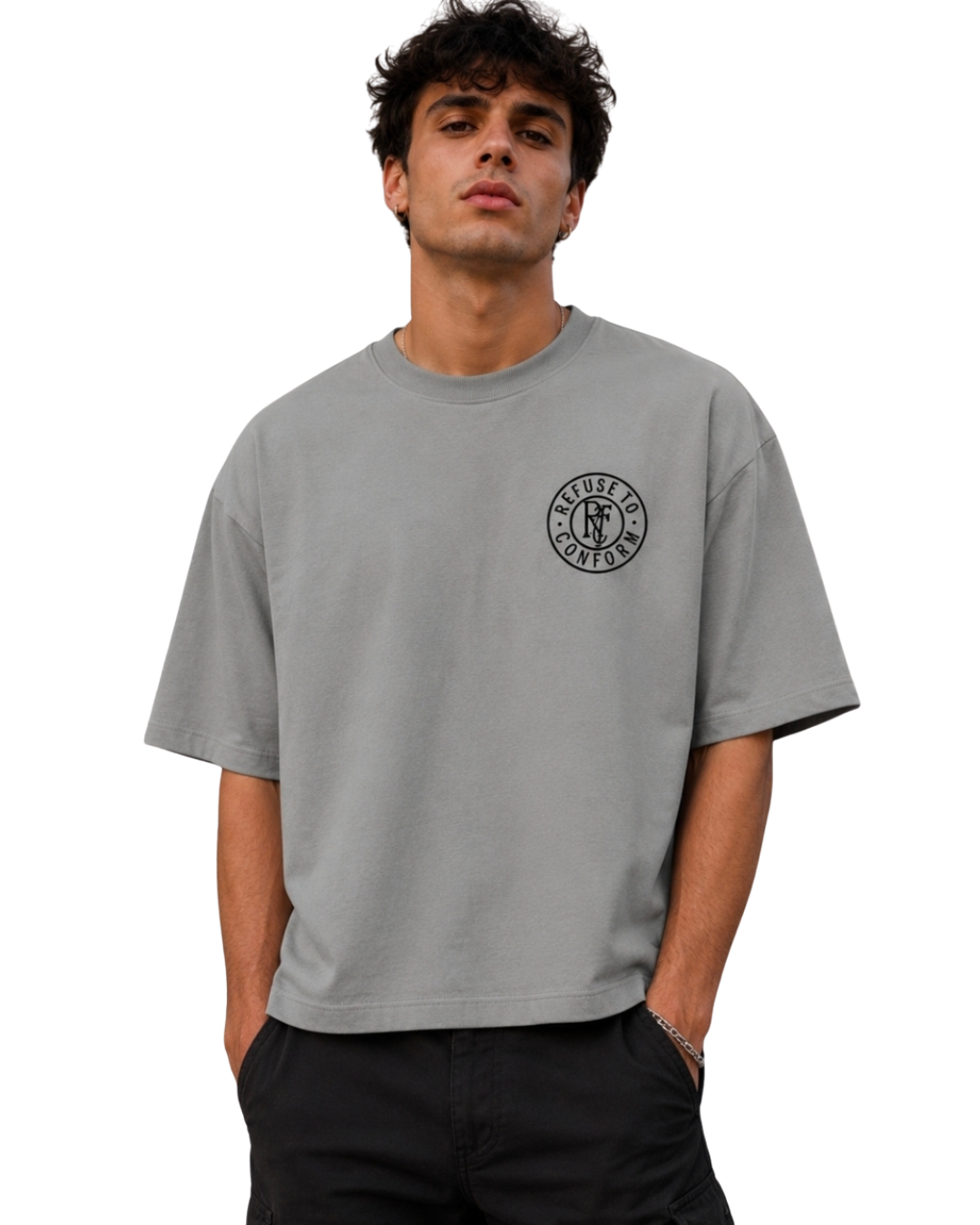 OVERSIZED BOXY CROPPED TEE