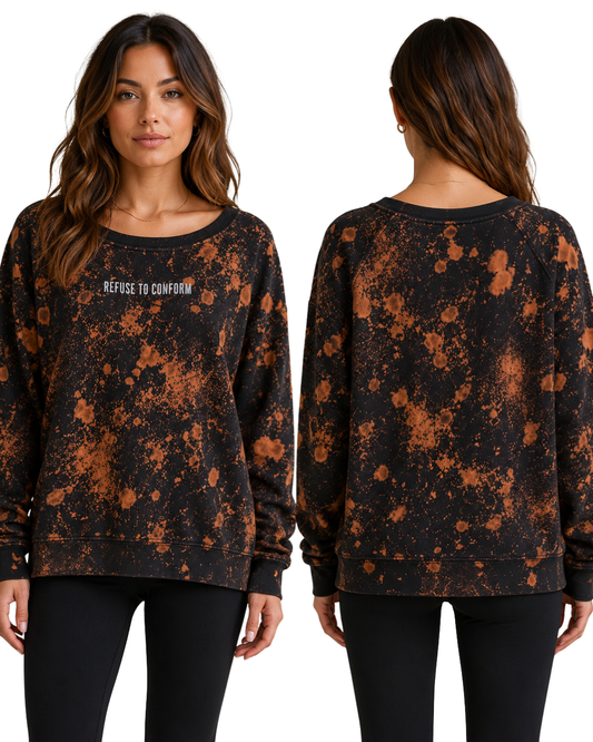 RUST SCOOP NECK SWEATSHIRT SIZE MEDIUM
